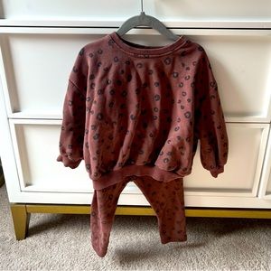 Zara Leopard matching set, size 18-24 months